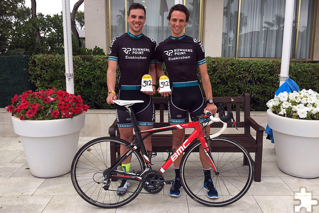 Die Brüder Daniel und Dominic Aigner aus Kommern sorgten beim Radrennen auf Mallorca mit ihrem Doppelsieg für Furore. Foto: privat/pp/Agentur ProfiPress 